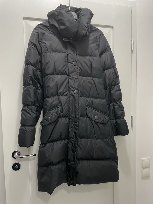 Długa kurtka puchowa Soyaconcept czarna naturalny puch
