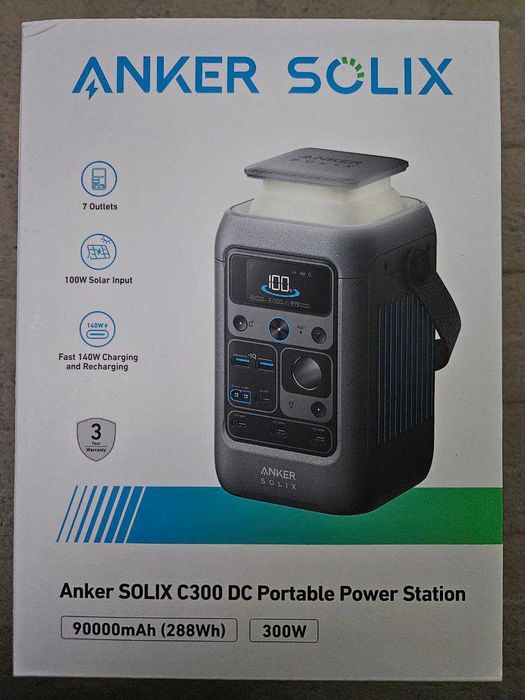 Power Bank Station Anker SOLIX C300 DC 288Wh 90000mAh Battery 300W
