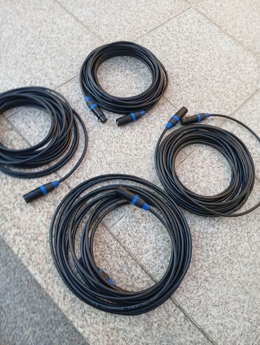4 cabos xlr 10m Novos