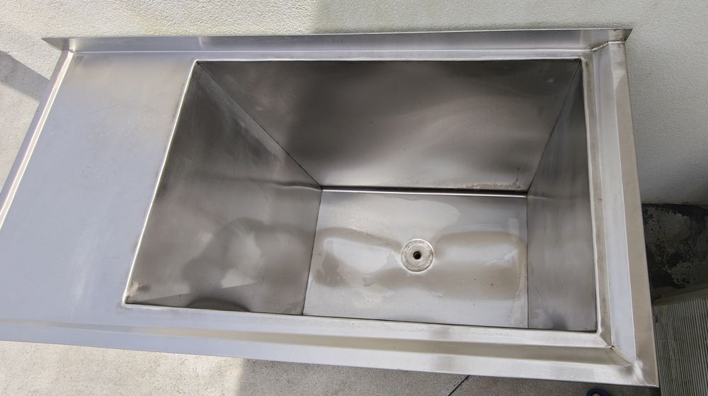 Móvel inox com cuba para hotelaria lavagens gorduras