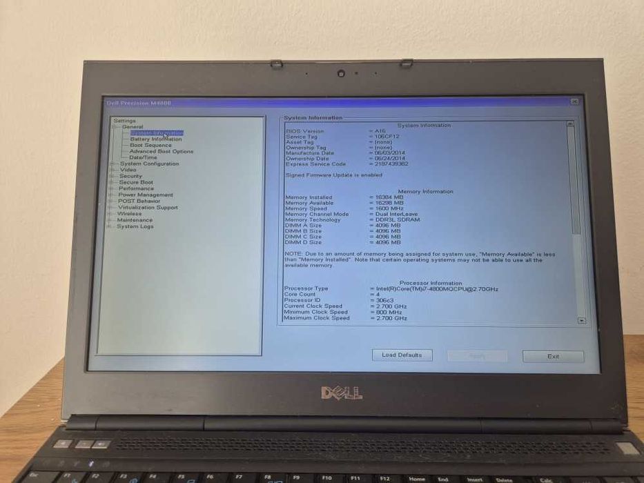 Laptop Dell Precision M4800 Intel i7-4810MQ 16GB 500GB Office 2024