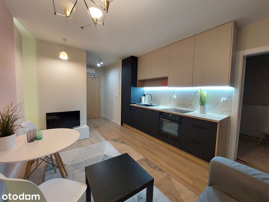 Gumieńce, piękny apartament 32m2,2 pok. balkon 2021r. basen, siłownia.
