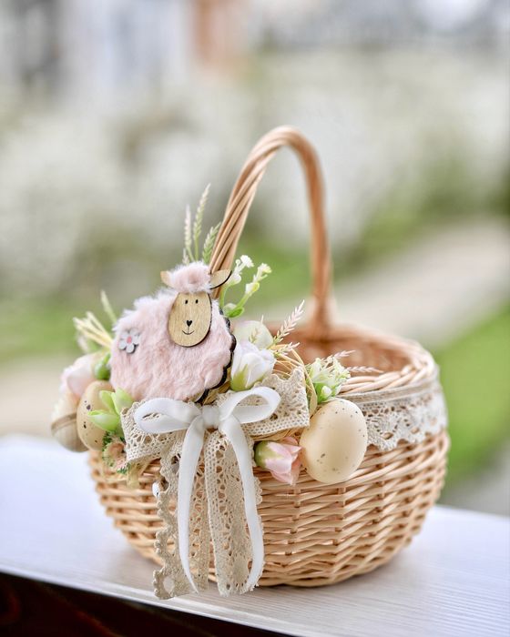 Дитячий пасхальний кошик, великодній кошик, кошик на пасху