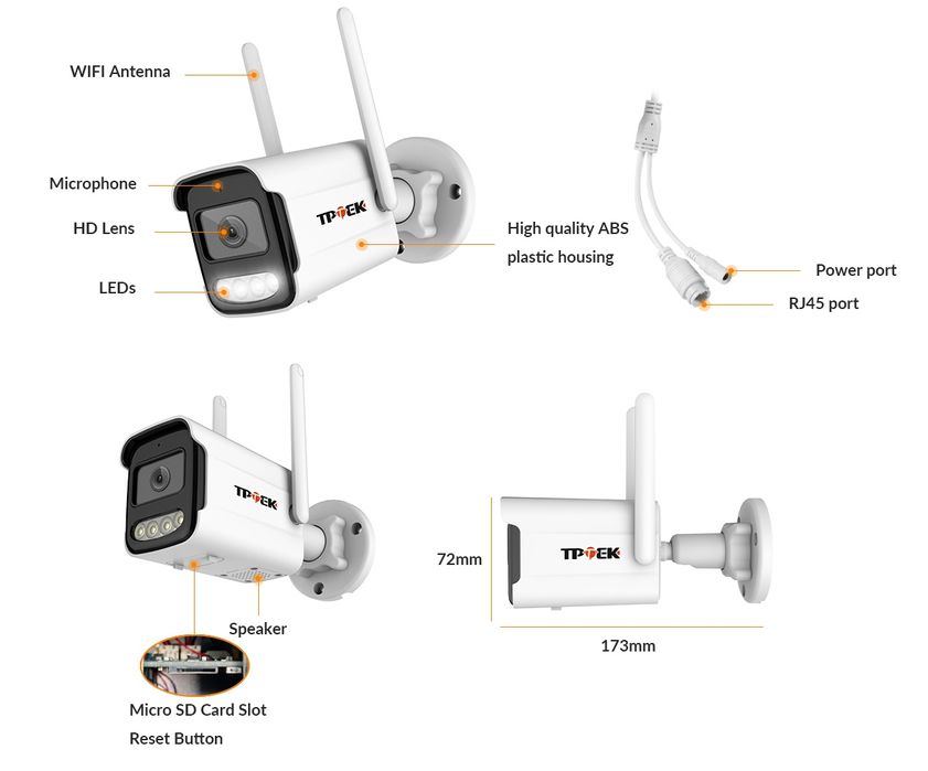 Камера вулична wi-fi ip 5 Мп