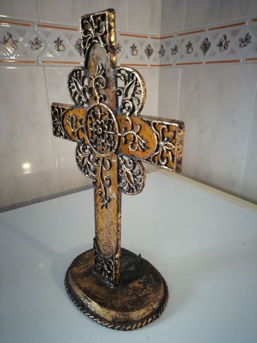 Cruz de Cristo Em Cobre Para Altares Jazidos e Campas
