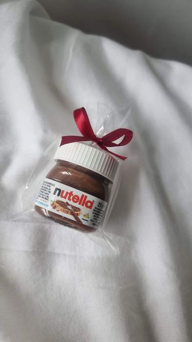 Podziękowania upominki dla gości weselnych mini nutella