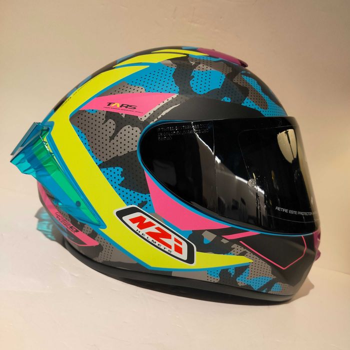 Capacete NZi Trendy 3 CAMU c/viseira escura+transparente mota novo