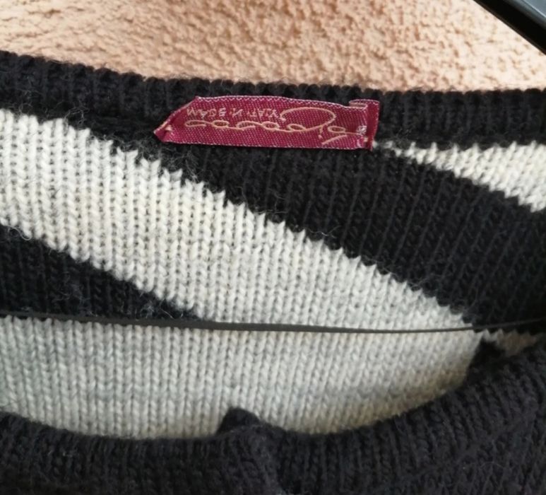 sweter kardigam S 36 10% wełna 5% alpaka zapinany jesień zima