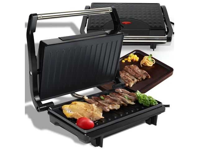 Kontaktowy Grill Elektryczny Opiekacz Składany Toster Kanapek 750w