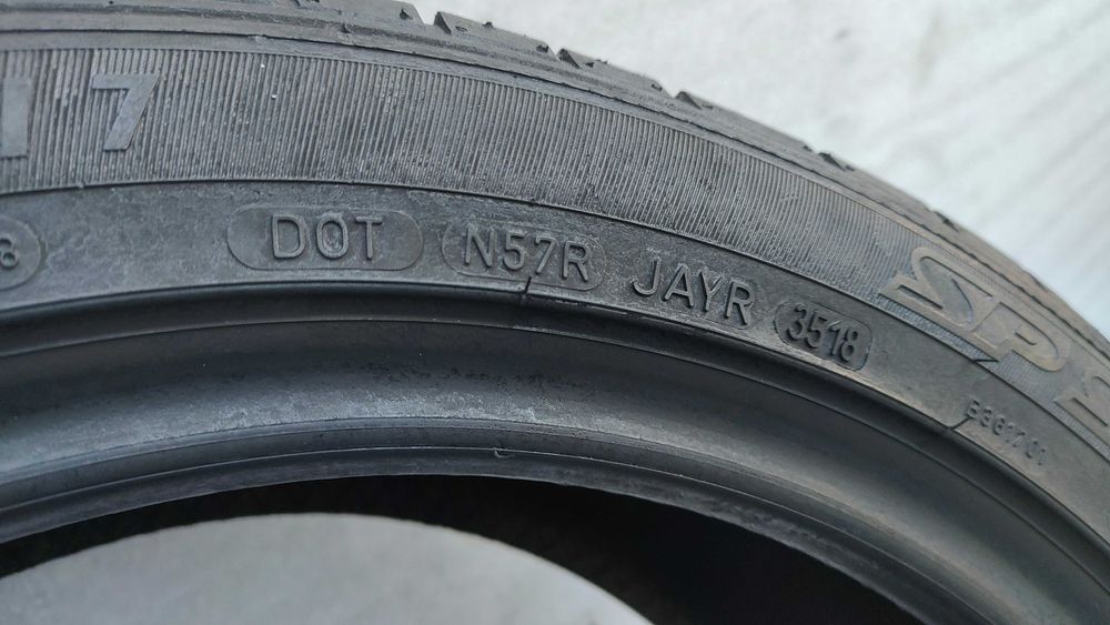 Opony Letnie 225/45/17 Dunlop 2szt 7mm