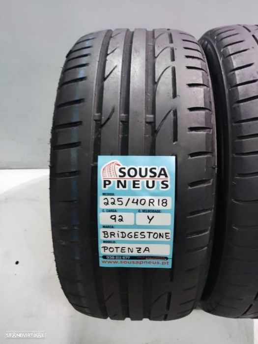 2 pneus semi novos 225-40r18 bridgestone - oferta dos portes
