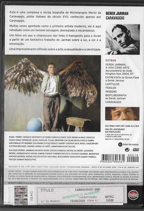 Derek Jarman. Caravaggio. (selado)