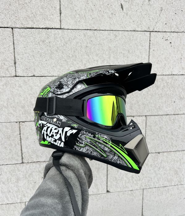 Мотошолом ендуро, шлем, шолом для мото, шлем для скутера, шолом, хард