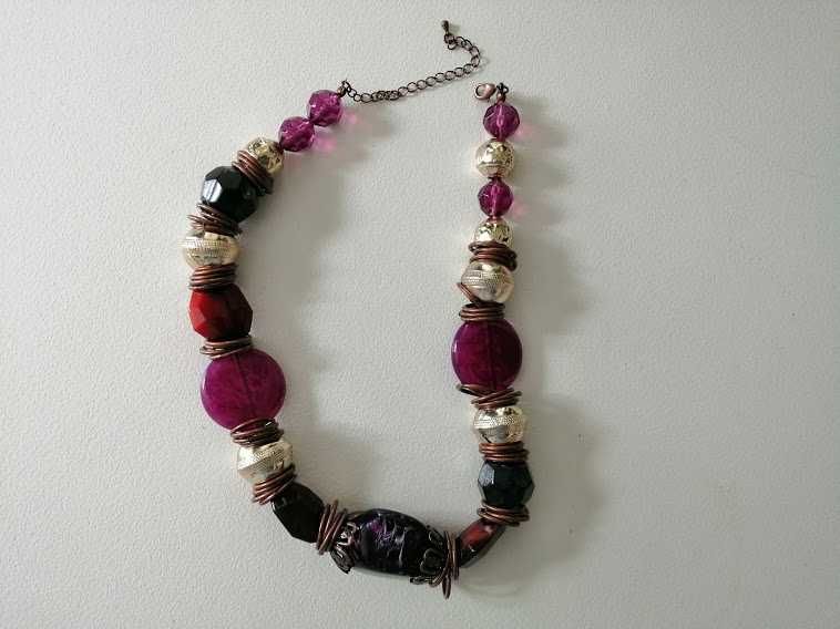 Naszyjnik odcienie fioletu