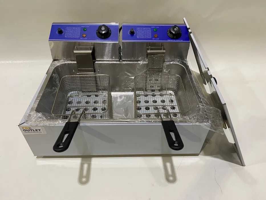 Fritadeira dupla elétrica 6 litros + 6 litros - NOVA