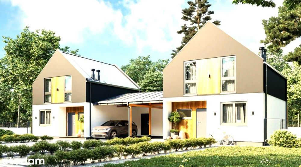 Działka z POZWOLENIEM na BUDOWĘ i PROJEKTEM na  dwa DOMY po 88m2