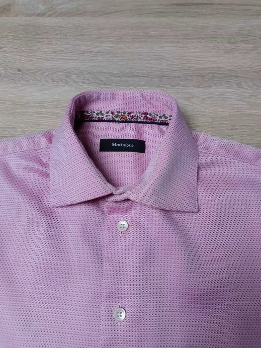 Wzorzysta koszula długi rękaw kołnierzyk guziki 'Matinique' S