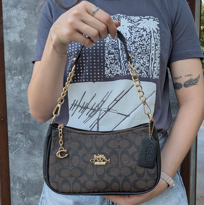 Брендовые жіноча сумка Coach Teri Shoulder Bag через плече, клатч кросбоді