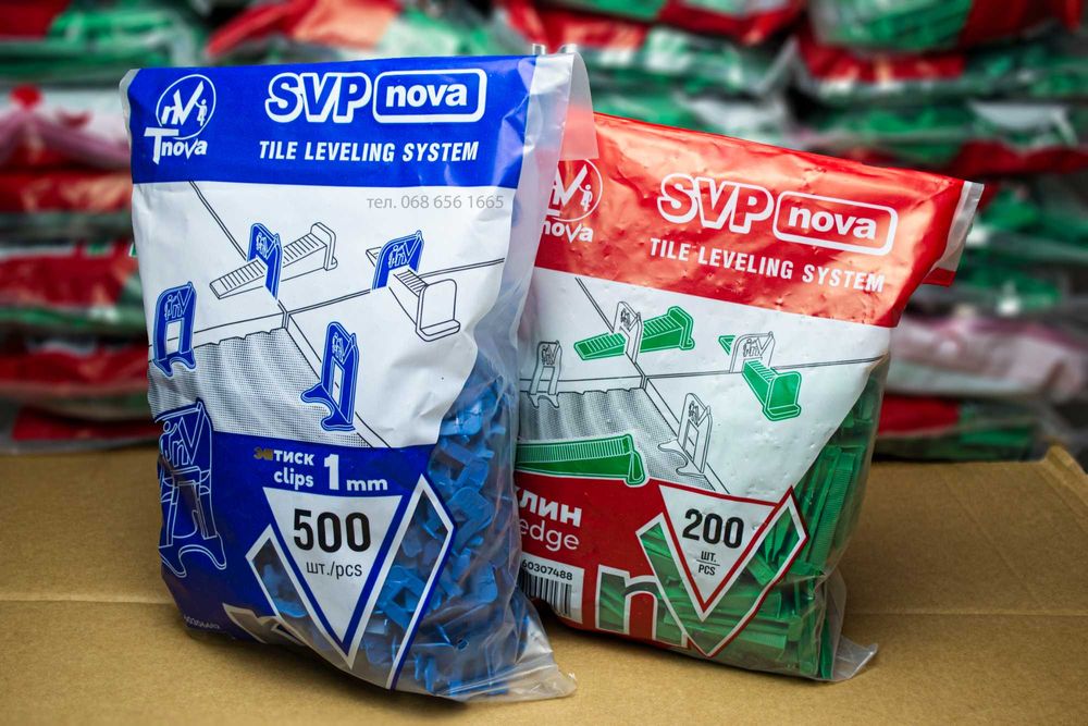 Свп ( 15 п ) для плитки SVP NoVa  500шт.  ( 0,5мм. 1мм. 1,5мм. 2мм. )