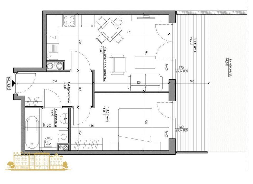 2pok|40m2|BONARKA|Klima|Ogródek + parking|CISCO