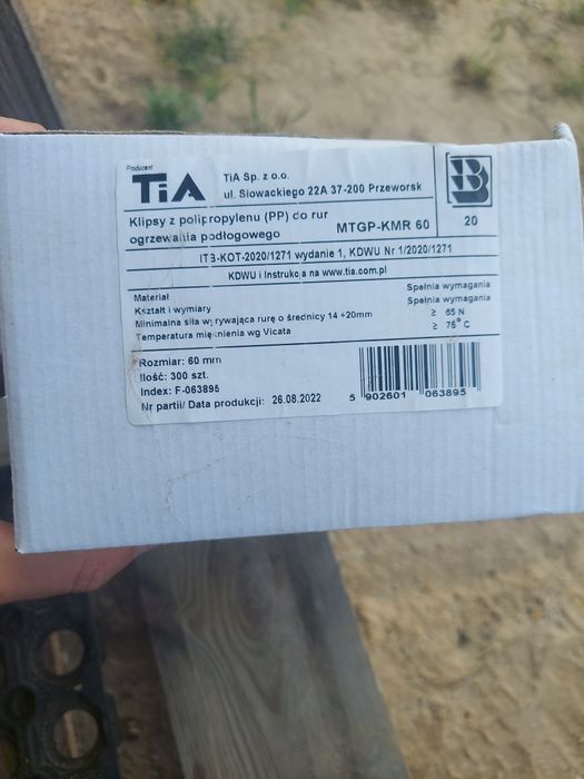 Spinki  polipropylenu do takera 60 mm Tia 300 szt