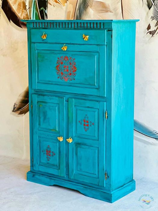 Barek, szafka kolorowa, styl boho, meble artystyczne, unikat, art