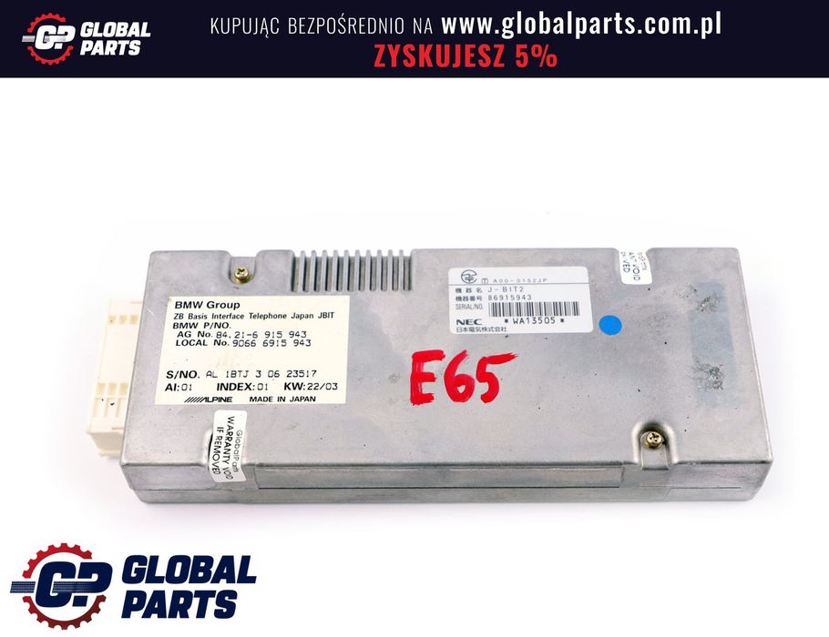 BMW X3 Z4 E65 E66 E83 E85 E86 Moduł Bagażnika