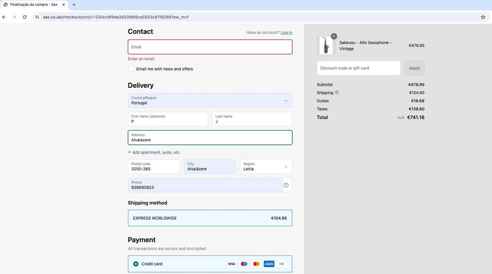 Saxofone ~ conjunto completo de iniciação