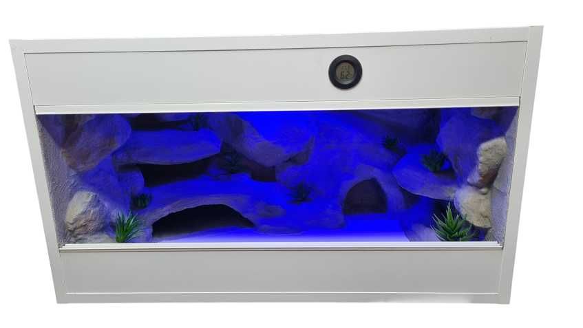 Terrarium  gotowe dla  gekona 70x40x40 białe