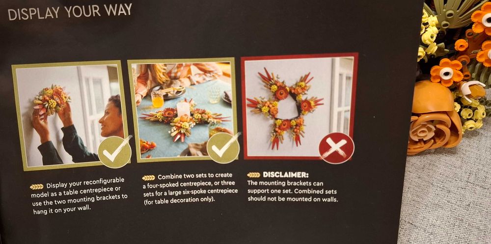 MEGA zestaw LEGO 10314 kwiaty x3 UNIKATOWY ZESTAW kwiaty, stroik