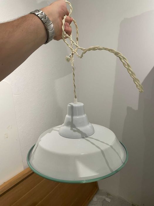 Candeeiro metal estilo vintage/industrial