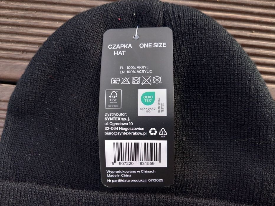 Czapka Zimowa Próchnik  Czarna