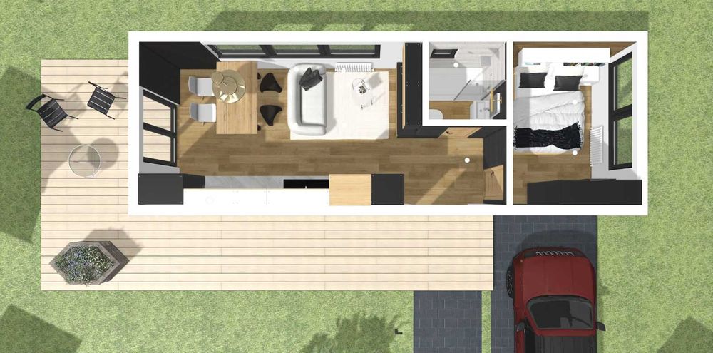 Domek Modułowy 36M2 DOMEK MOBILNY całoroczny SUPER CENA! pod klucz