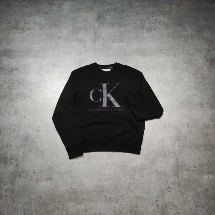 MĘSKA Bluza PREMIUM Duże Logo Czarna Bawełna Calvin Klein Elegancka