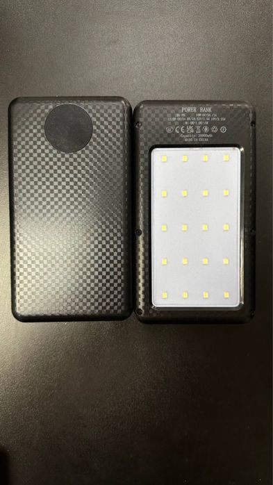 Power bank Павер банк 20 000 mah на 18650 тесла з ліхтарем 22.5w