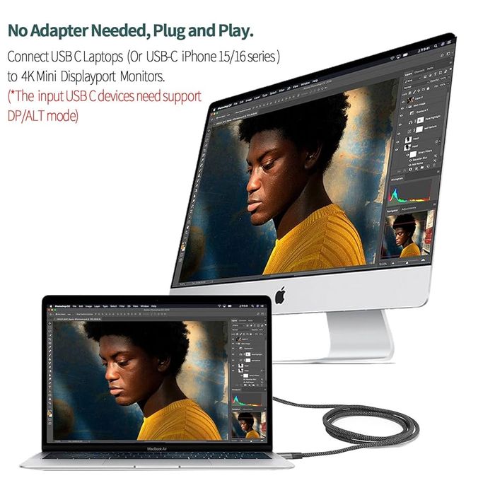 Кабель YMY USB C (Source) - Mini Displayport, 4K 60Hz