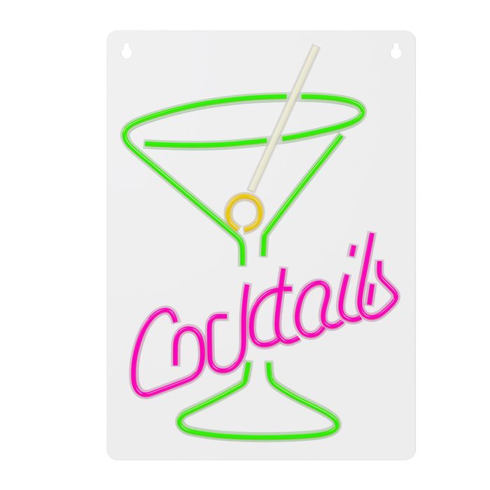 Neon Plexi LED cocktails róż zielony FPNE02X Forever Light