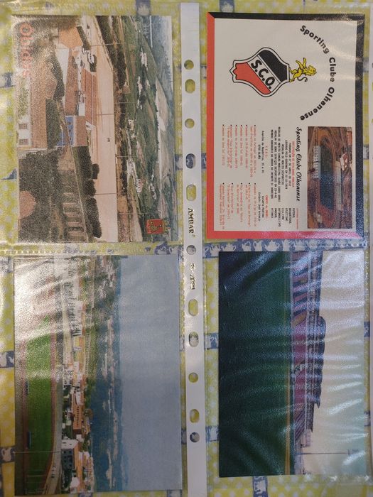 Postais de estádios do Olhanense e Óbidos