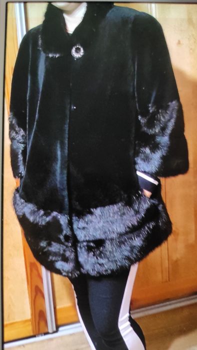 Futerko naturalne muflon norka czarne