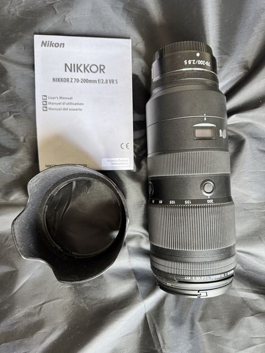 Nikon NIKKOR Z 70-200mm f/2.8 VR S + filtro B+W 77mm e acessórios
