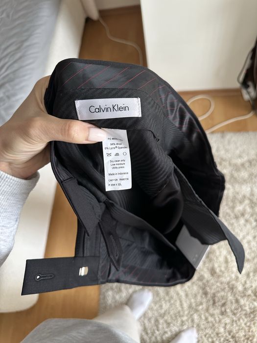 Чоловічі класичні брюки / штани, 33Wx32L, Calvin Klein, чорний колір