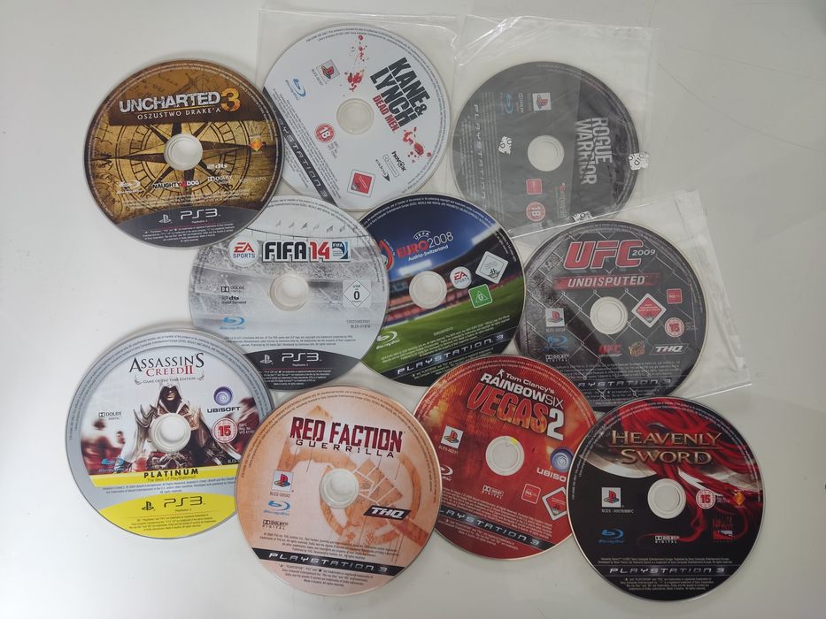Zestaw samych płyt, gry na Ps3 po 5 zł