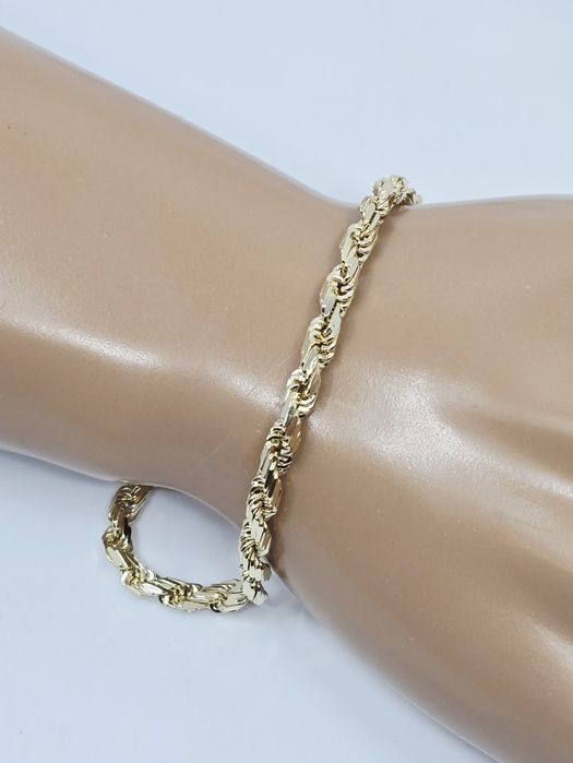 Złota bransoletka splot kordel próba 585 14k nowa różne długości