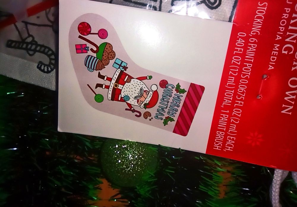 Новорічний чобіток шкарпетка новогодний носок сапожок набір творчості