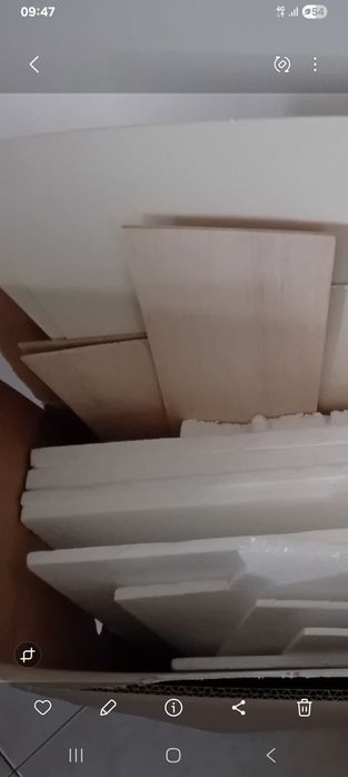 Placas de esferovite, folhas de madeira, folhas de papel cartonado, para diversos trabalhos como maquetes, etc.-Amadora