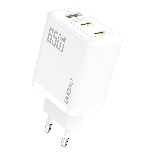 Ładowarka sieciowa Dudao A29/65W GaN 2 x USB-C + 1 x USB-A - biała