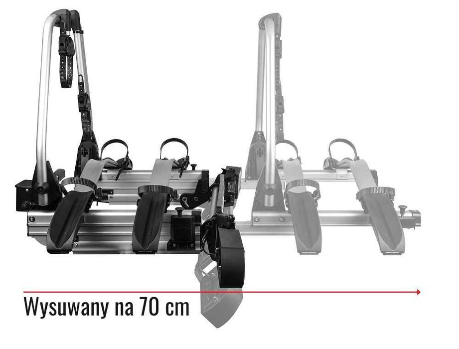 Bagażnik rowerowy PROUSER ENDURO SD260 (wysuwany) idealny dla vanów