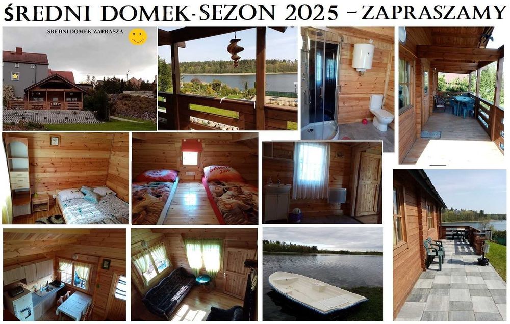 Domki,noclegi nad samym jeziorem,łódka,ryby,Mazury, Wydminy WOLNY TERMIN 15.08