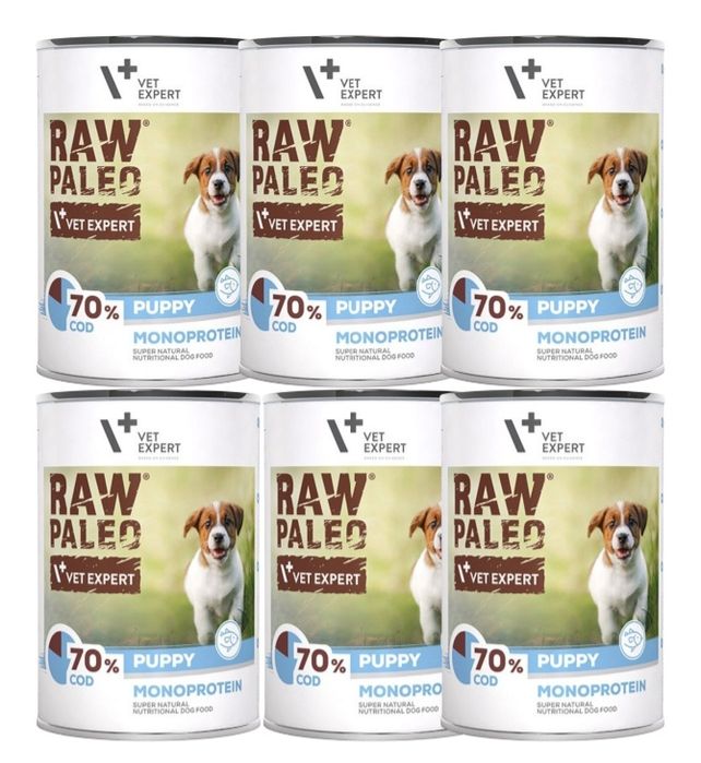 Raw paleo puppy cod 6x800g dorsz
