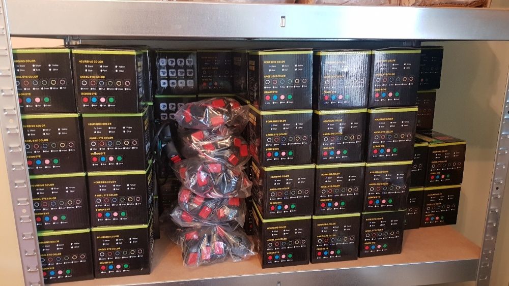 #HIT# LED Halogeny soczewkowe 2 sztuki reflektory motocyklowe lampy U5